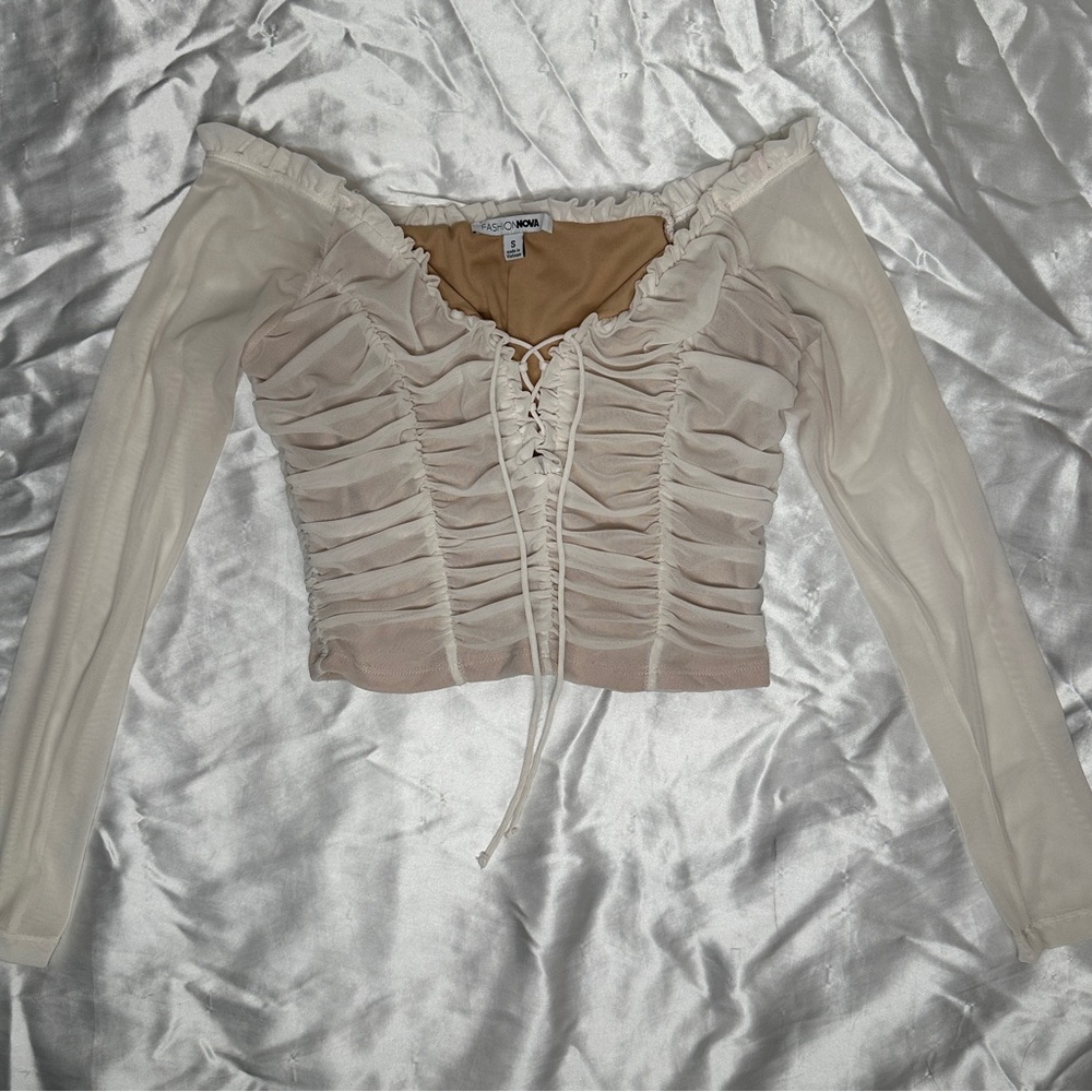 Ruched Off-Shoulder Blouse